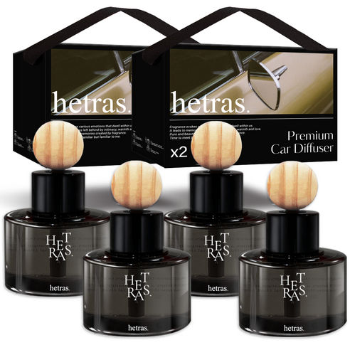 헤트라스 프리미엄 차량용 디퓨저 77ml x 2p + 리본끈 선물세트, 호텔우드향, 2개