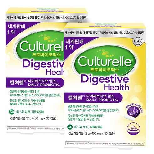 컬처렐 다이제스티브 헬스 프로바이오틱스, 30캡슐, 2개