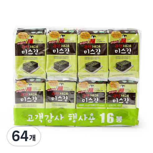 미스김 광천 재래 도시락김, 64개, 4g