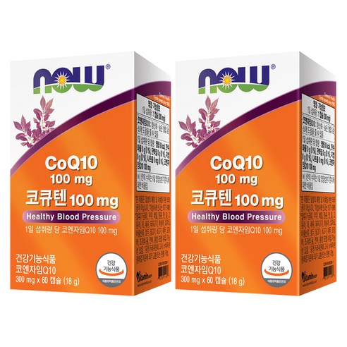 나우푸드 코큐텐 100mg 18g, 60정, 2개