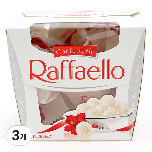 라파엘로 페레로 로쉐 라파엘로 화이트 코코넛 초콜릿, 3개, 150g