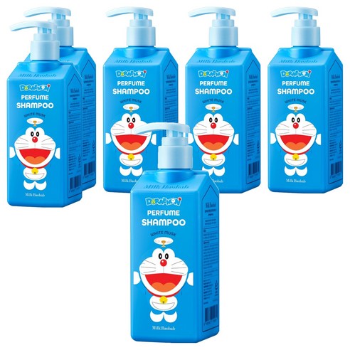 밀크바오밥 퍼퓸 샴푸 화이트머스크향 도라에몽 에디션 랜덤발송, 6개, 300ml
