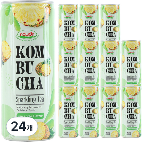 나원 스파클링 콤부차 파인애플 맛, 24개, 250ml