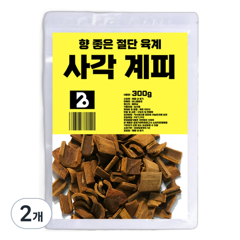 비니플랑센 향 좋은 절단 육계 사각 계피, 300g, 2개