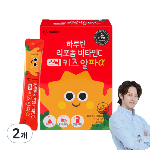 하루틴 키즈 리포좀 비타민C 스틱 알파 30p, 60g, 2개