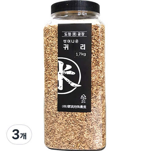 도정공장 씻어나온 귀리, 1.7kg, 3개