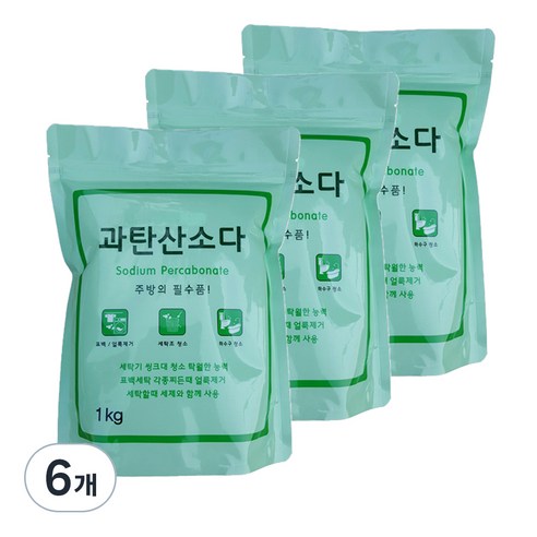 오리지널 과탄산소다 산소계표백제, 1kg, 6개