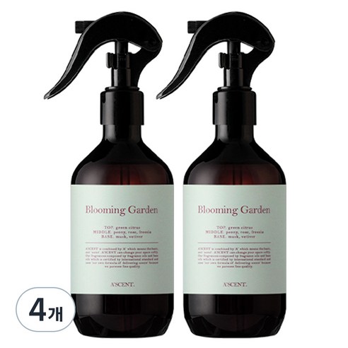 에이센트 드레스 퍼퓸 탈취제 24 블루밍가든, 4개, 250ml