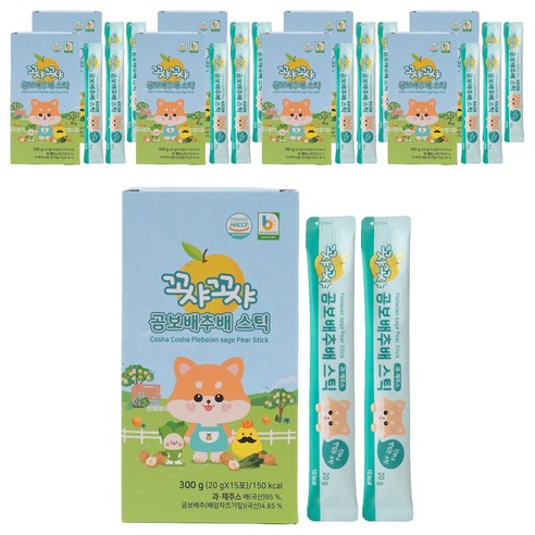 꼬샤꼬샤 곰보배추배 스틱 20g x 15p, 300g, 9개