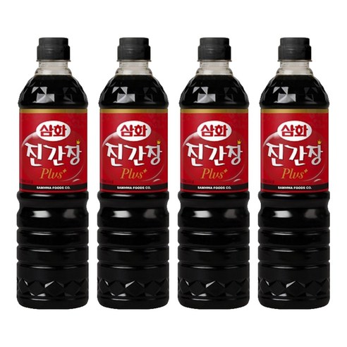 [삼화] 진간장 플러스, 900ml, 4개