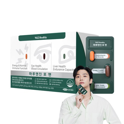 위시헬씨 하루엔진 포맨 87g, 30정, 2개