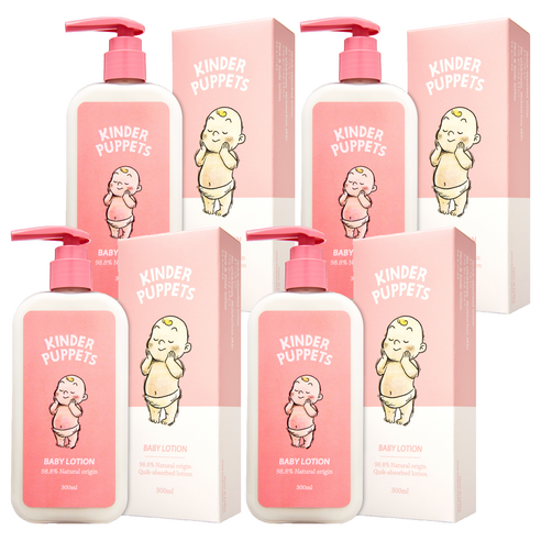 킨더퍼페츠 유아용 수분보습 로션, 4개, 300ml