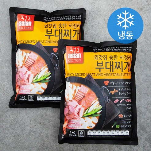 외갓집 송탄 서정리 부대찌개 (냉동), 1kg, 2개