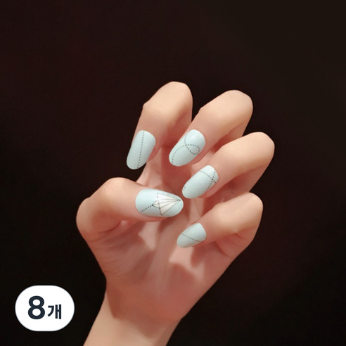 이엘피코리아 네일스티커 Q844 페이퍼에어플레인, 8개