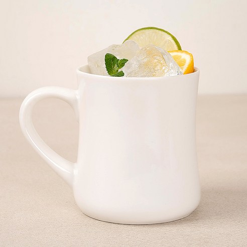 해피정코리아 실렌더 머그컵 450ml, 유광 화이트, 1개