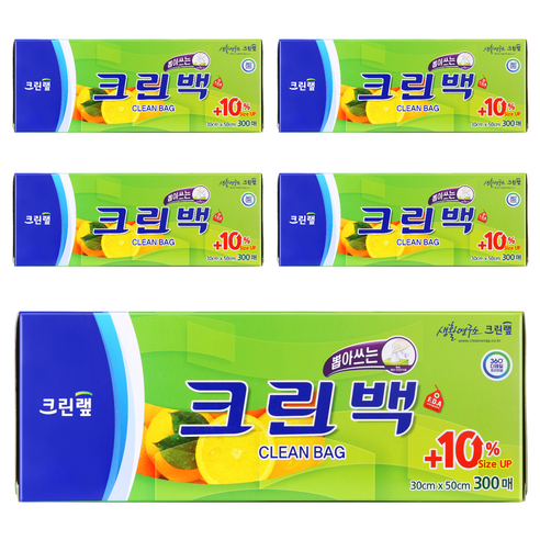 크린랲 크린백 30cm x 50cm, 30 x 50 cm, 300개입, 5개