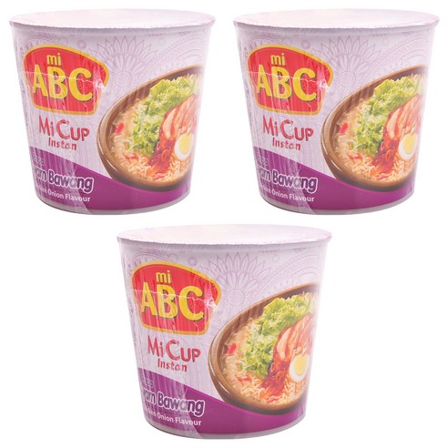 ABC 미 인스턴트 컵 라사 아얌 바왕 60g, 3개