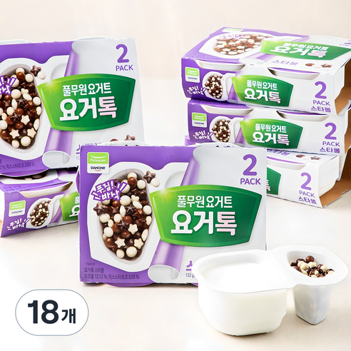 풀무원 요거트 요거톡 스타볼 2개입, 132.25g, 18개
