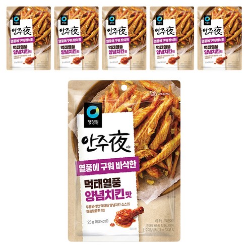 안주야 먹태열풍 양념치킨맛, 25g, 6개