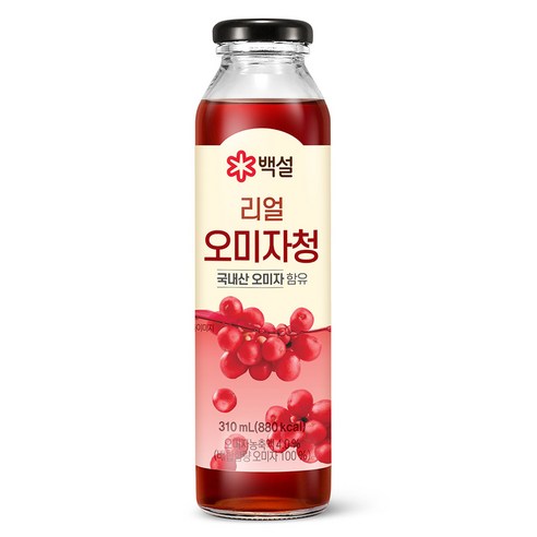 백설 리얼 오미자청, 310ml, 3개