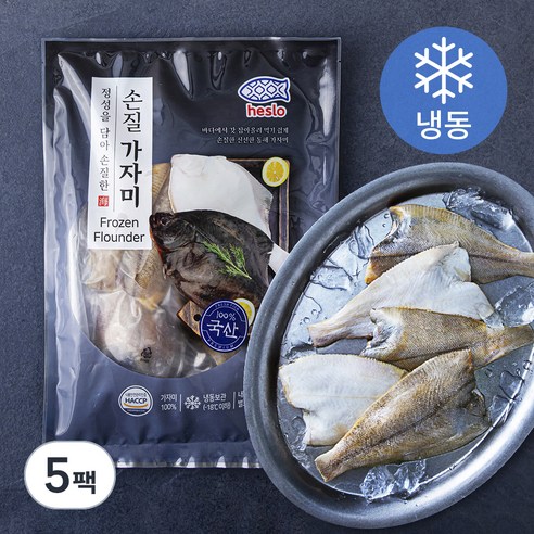 해슬로 깔끔한 손질 가자미 (냉동), 400g(중, 5~6미), 5팩
