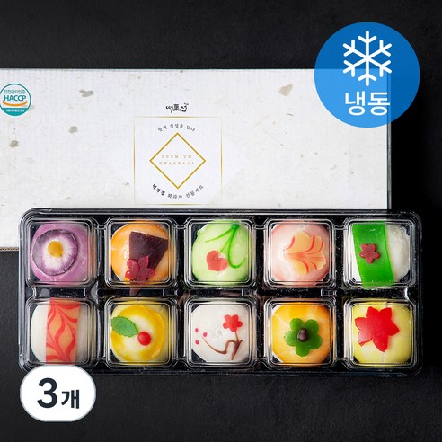 떡과정 화과자 (냉동), 50g, 10개입, 3개