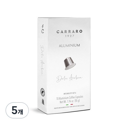 까라로 네스프레소 호환 캡슐 알루라인 돌체 아라비카, 5.5g, 5.5ml, 10개입, 5개