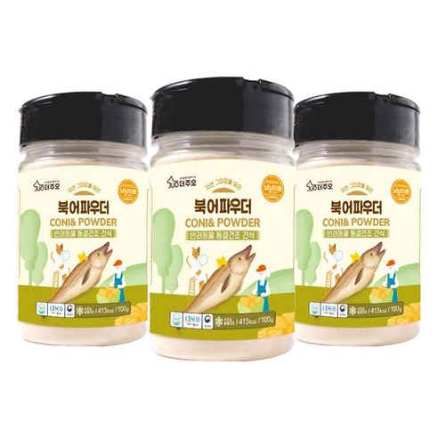 더주오 고양이 파우더 100g, 북어, 3개