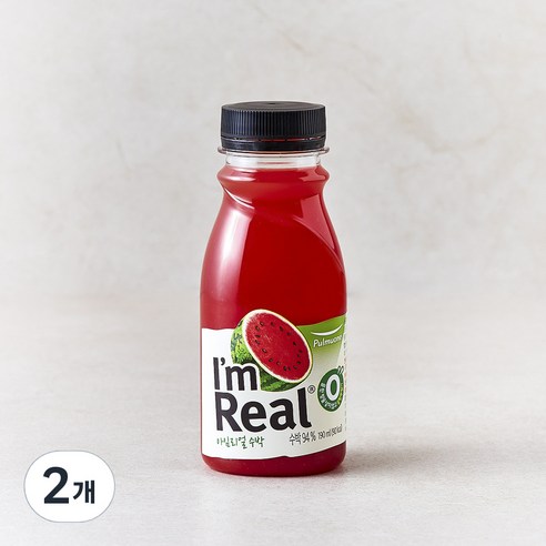 아임리얼 수박 주스, 190ml, 2개