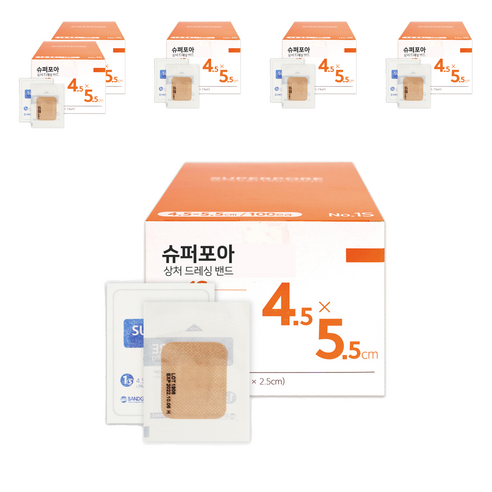 밴드골드 슈퍼포아 브라운, 100개입, 6개