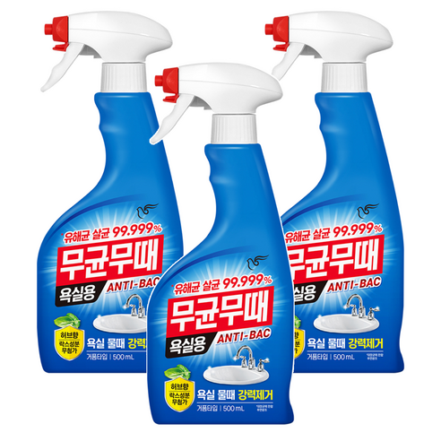 무균무때 안티박 욕실용 세정제, 500ml, 3개