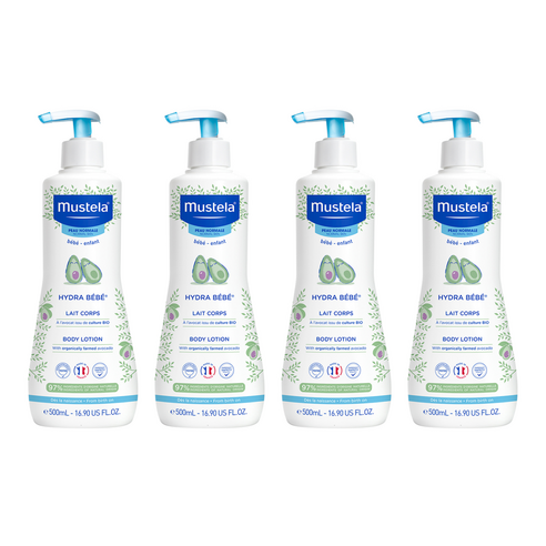 무스텔라 이드라 베베 바디로션, 500ml, 4개