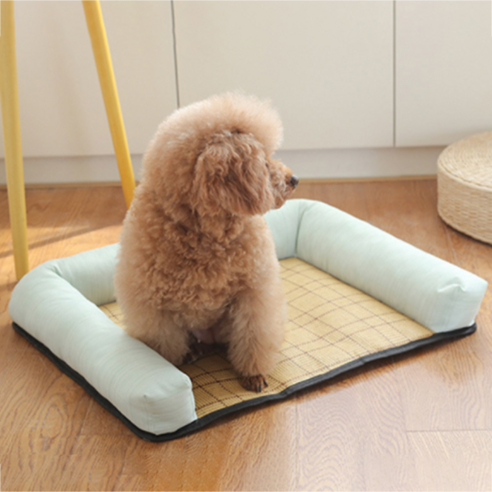반려동물 등나무 매트, 연그린, 1개