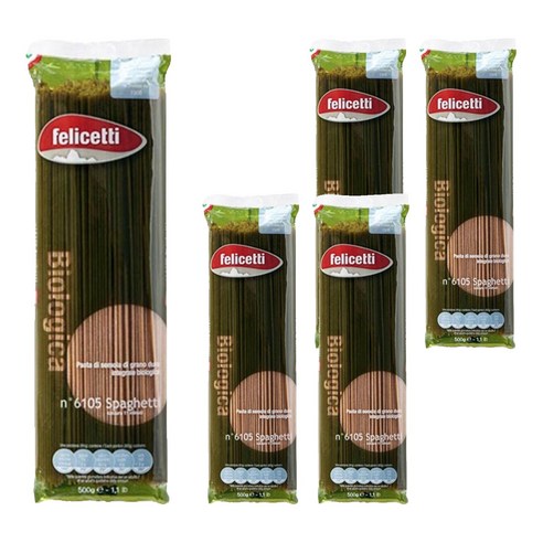 펠리체티 유기농 통밀 스파게티, 500g, 5개