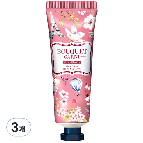 부케가르니 핸드크림 체리블라썸, 50ml, 3개