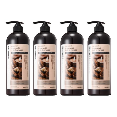 수아비스 아르간 두피케어 샴푸, 500ml, 4개