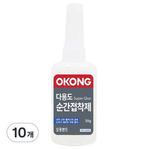 오공 다용도 순간접착제 50g, 10개