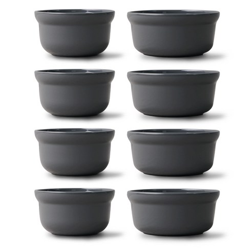 보울보울 국산 노르딕볼볼 공기+대접 2P, 차콜그레이, 공기 4p + 대접 4p, 4세트