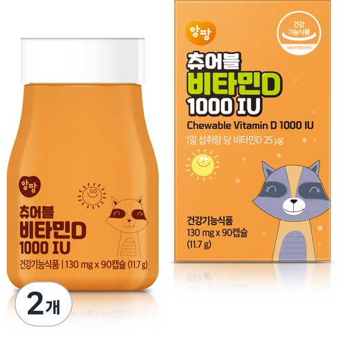 앙팡 츄어블 비타민D 1000IU 11.7g, 2개