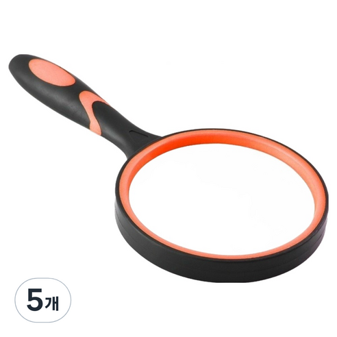 트릴리어네어 실용 돋보기 80mm, 오렌지 블랙, 5개