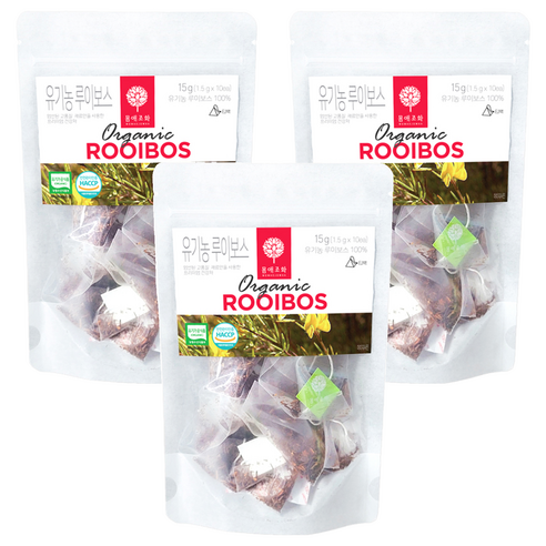 몸애조화 유기농 루이보스차 티백, 1.5g, 3개, 10개입
