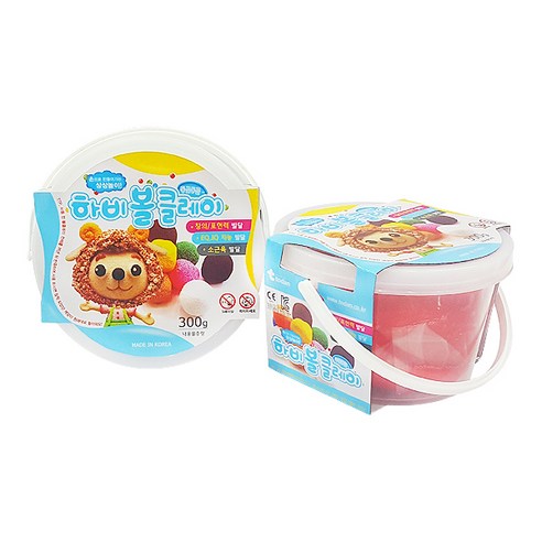 토단교재 하비볼 클레이 2p, 빨강, 300g, 2개