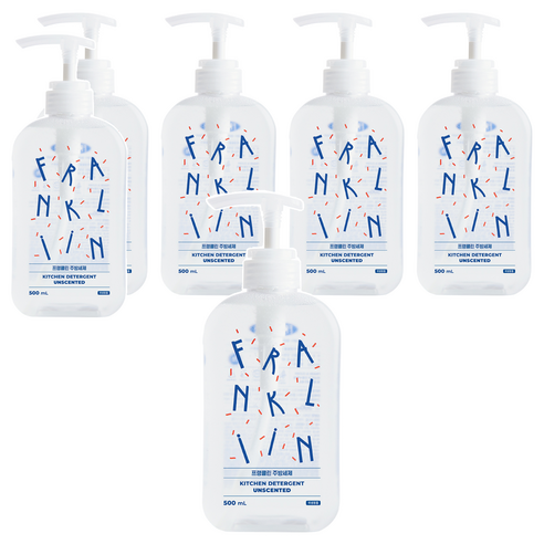 FRANKLIIN 주방세제 앤 젖병세제, 500ml, 6개