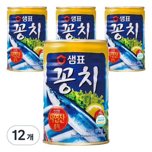 샘표 꽁치 통조림, 400g, 12개