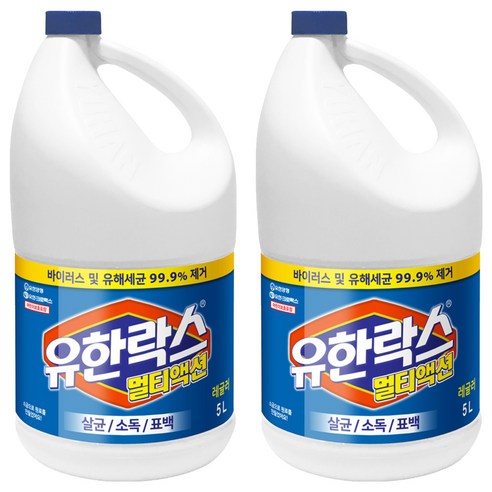 유한양행 락스 멀티액션 레귤러, 5L, 2개