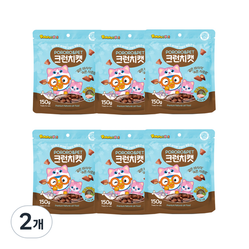 뽀로로펫 고양이 간식 크런치캣 150g x 6p, 닭고기 + 타우린 혼합맛, 2개