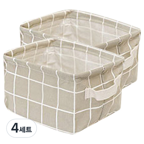 더자카 패브릭 사각 바스켓 2종, F타입, 4세트