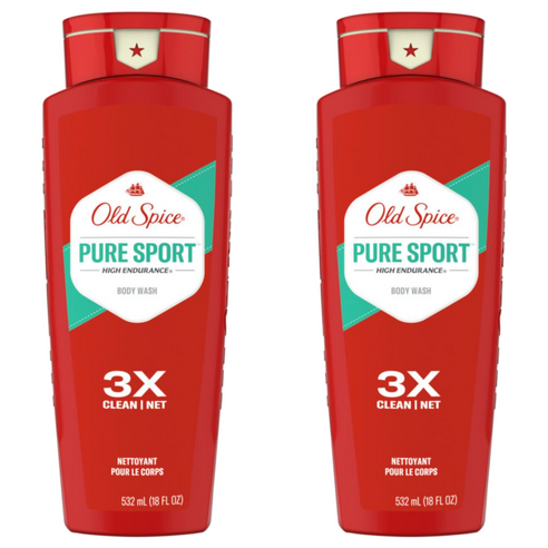 [쿠팡수입] 올드스파이스 하이 인듀어런스 퓨어 스포츠 바디 워시, 532ml, 2개