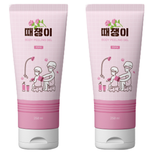 때쟁이 바디 필링젤 핑크 장미향, 250ml, 2개
