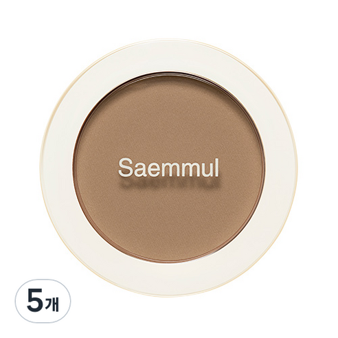 더샘 샘물 싱글 블러셔 쉐이딩 5g, BR03 클라우디 브라운, 5개